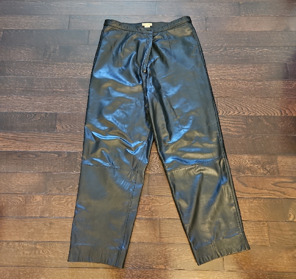 Black Genuine Leather Pants